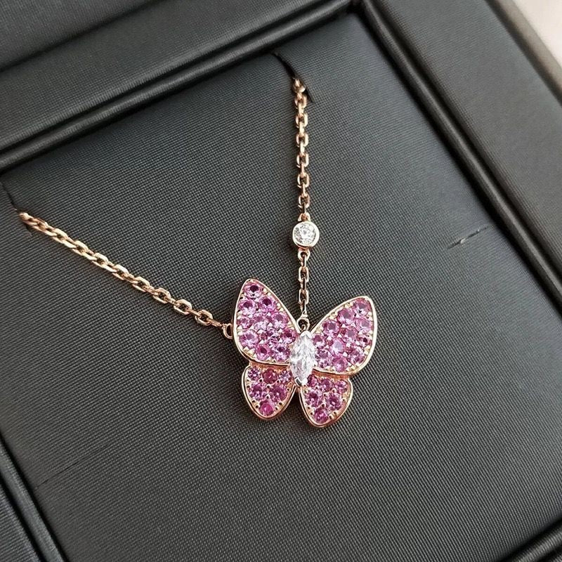 Colier Pink Butterfly