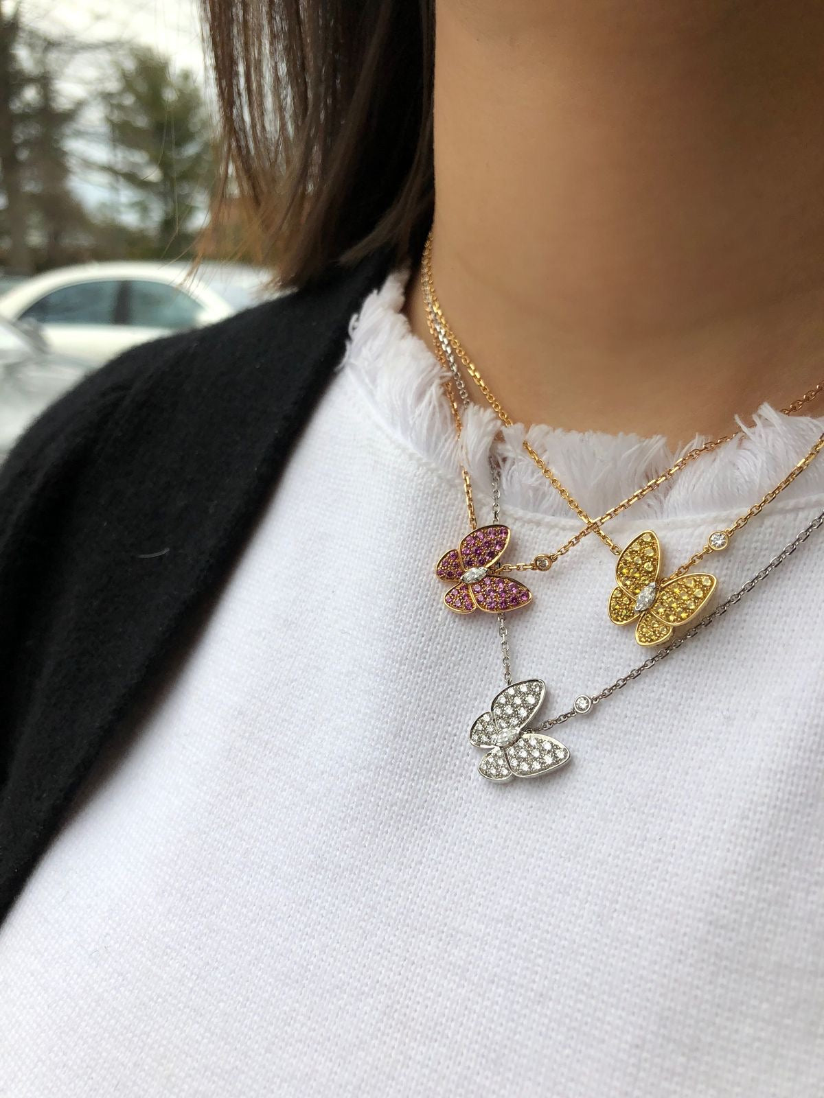 Colier Pink Butterfly
