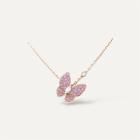 Colier Pink Butterfly